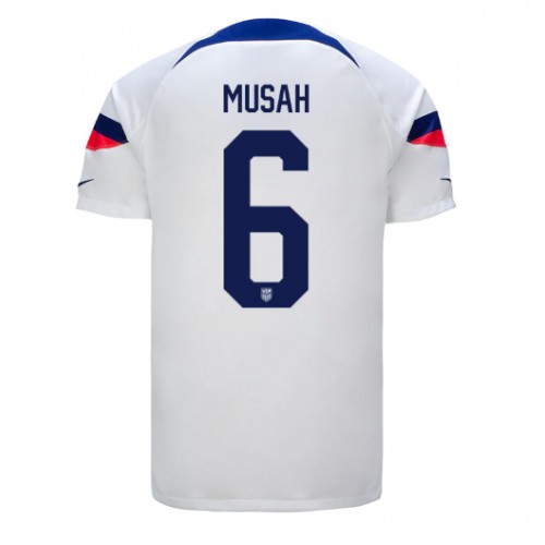 Ujedinjene države Yunus Musah #6 Domaci Dres SP 2022 Kratak Rukavima